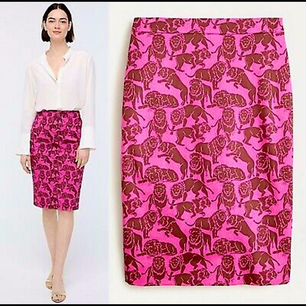 JCrew Lion Print Skirt